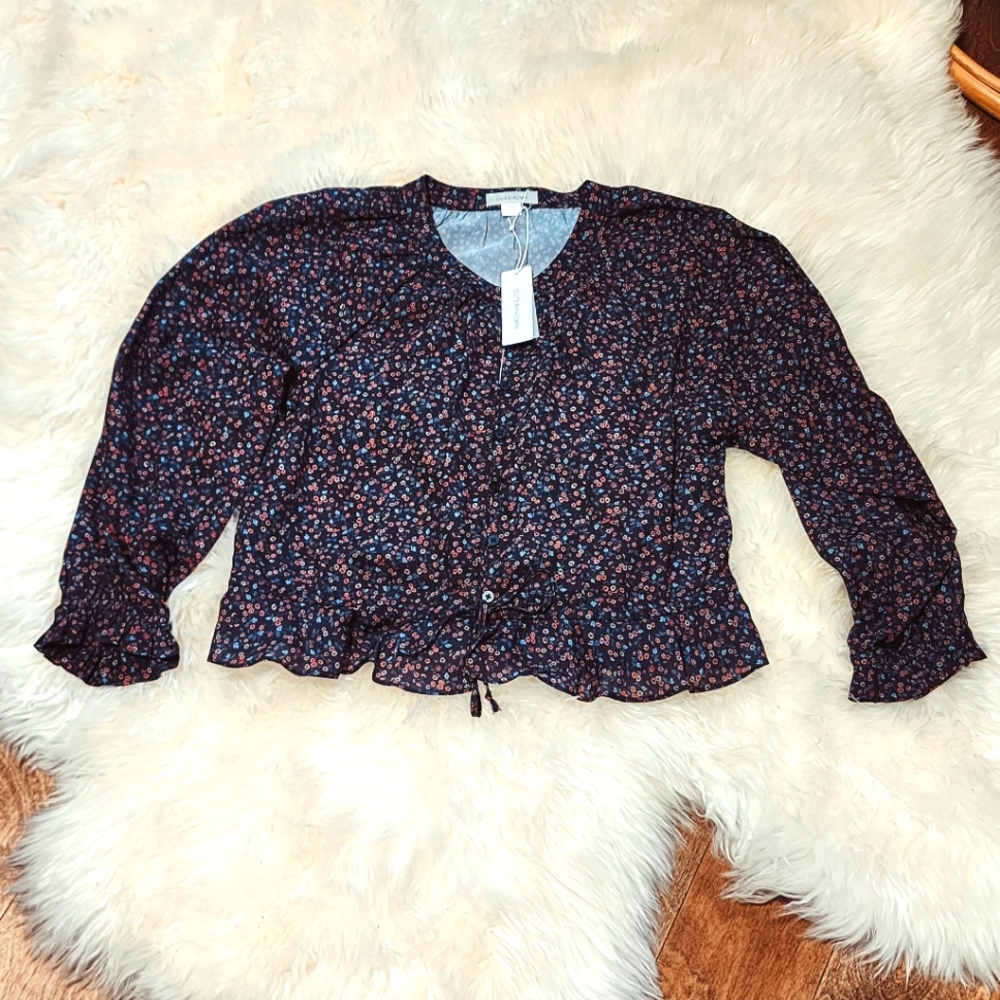 Sustainable Floral Button Down Top